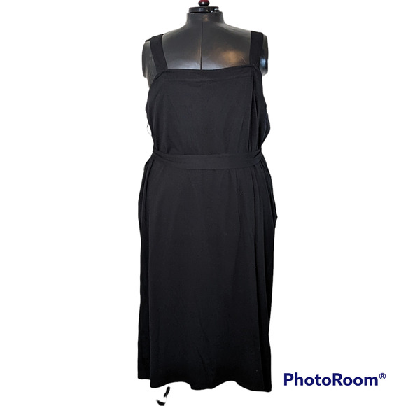 AVA VIV Plus Size Black Gauzy Sleeveless Midi Dress Size 3X NWT - Picture 3 of 5